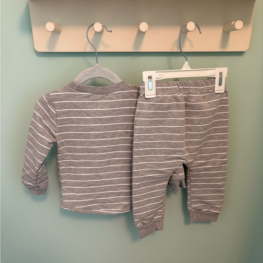 Grey Striped Matching Set - Picture 4 of 5